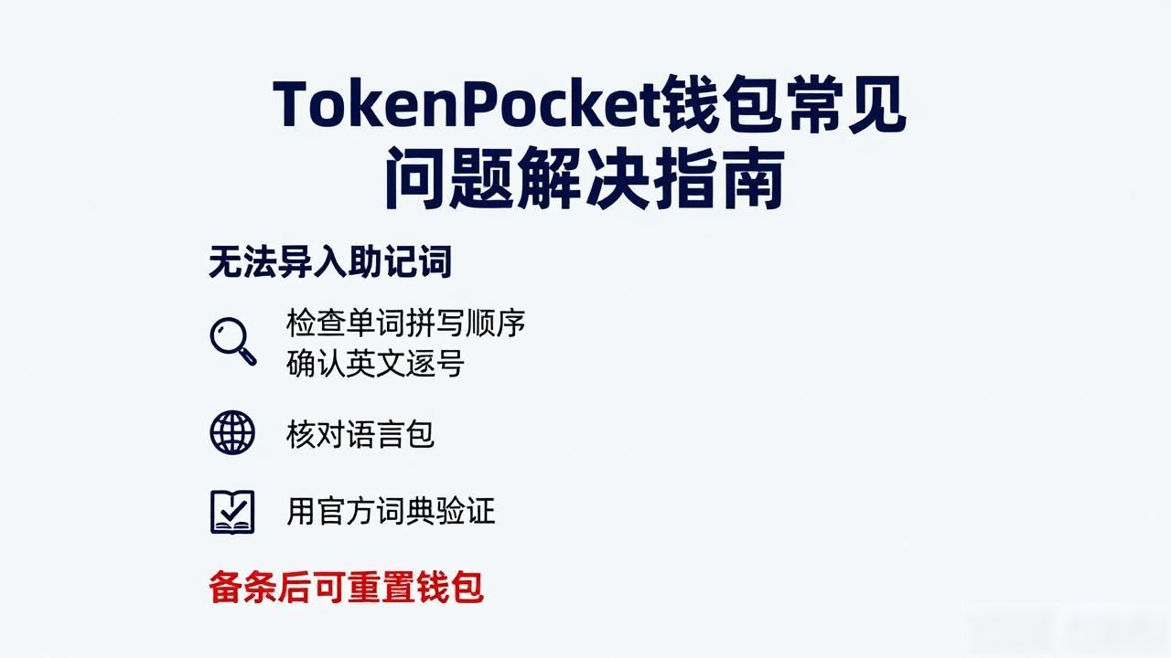 TokenPocket资产显示异常处理_如何在TokenPocket钱包官网应对常见的技术问题?_TokenPocket卡顿连接失败解决方法