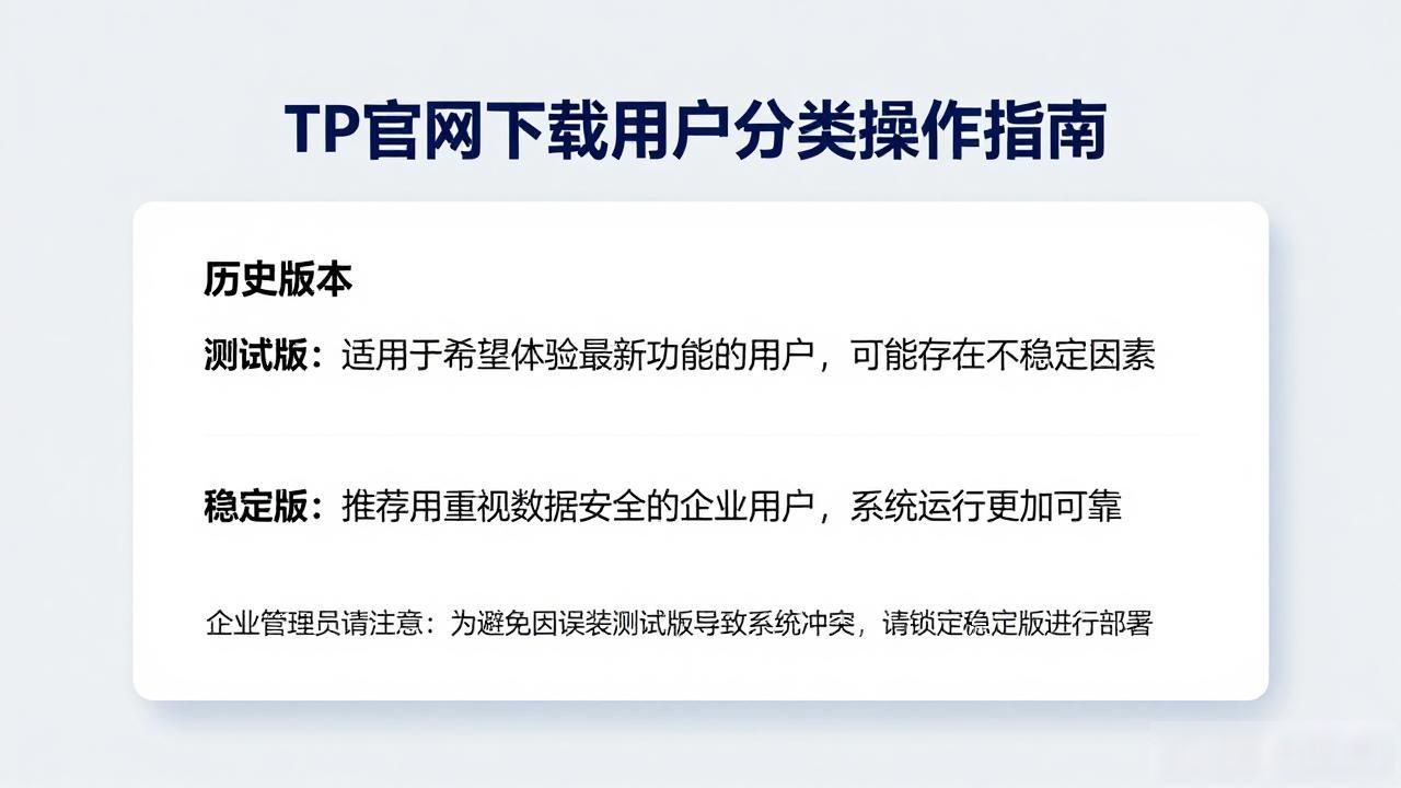 官网版本选择_如何在TP官方网站下载中进行用户分类_下载页面分类